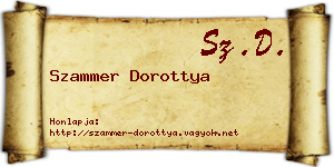 Szammer Dorottya névjegykártya